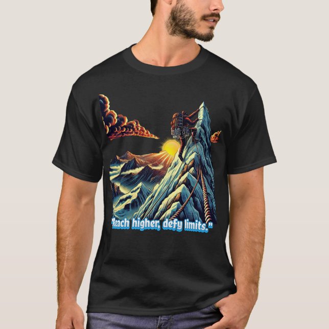 Camiseta "Desafiar límites, conquistar alturas" (Anverso)