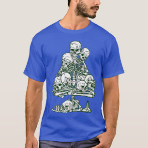 Camiseta desagradable árbol de navidad esqueleto gótico mas