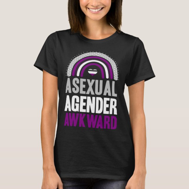 Camiseta Desagradable orgullo asexual de los afectos sexual (Anverso)