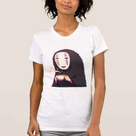 Camiseta desanimado - mascarilla anime tomando té
