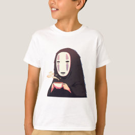Camiseta desanimado - mascarilla anime tomando té