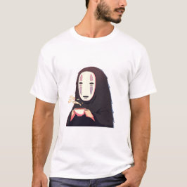 Camiseta desanimado - mascarilla anime tomando té