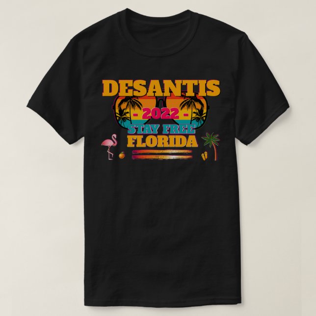 Camiseta DeSantis 2022 Flamingo DeSantis para Gobernador 20 (Diseño del anverso)