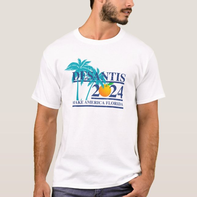 Camiseta Desantis 2024 Make America Florida - Hombres, Muje (Anverso)