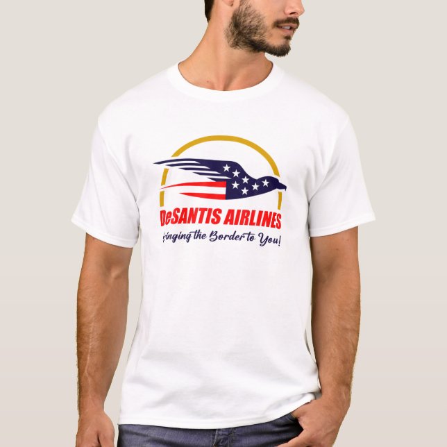 Camiseta Desantis Airlines es un gracioso meme político Ron (Anverso)