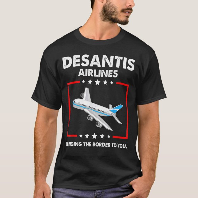Camiseta DeSantis Airlines Llevando El Borde A Usted_70 (Anverso)
