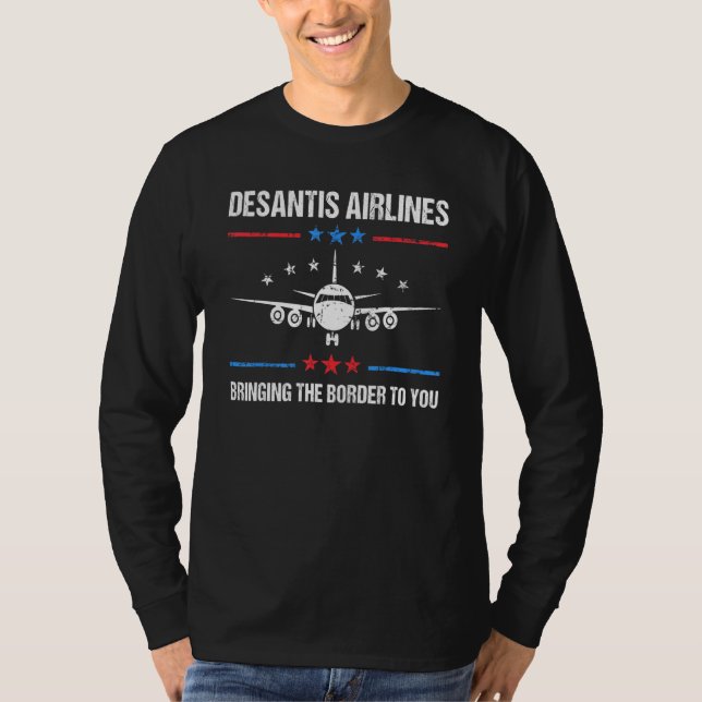 Camiseta Desantis Airlines Llevando El Borde A Usted_77 (Anverso)