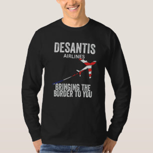 Camiseta Desantis Airlines Llevando La Frontera A Ti Poli