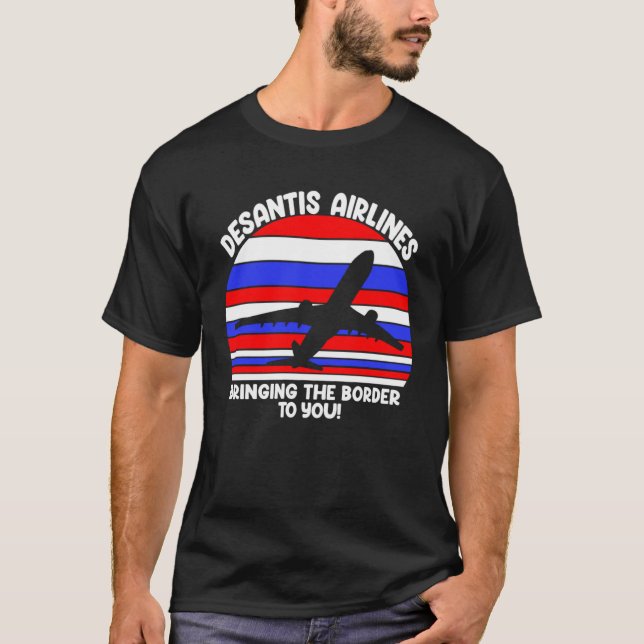 Camiseta DeSantis Airlines Retro American Flag (Anverso)