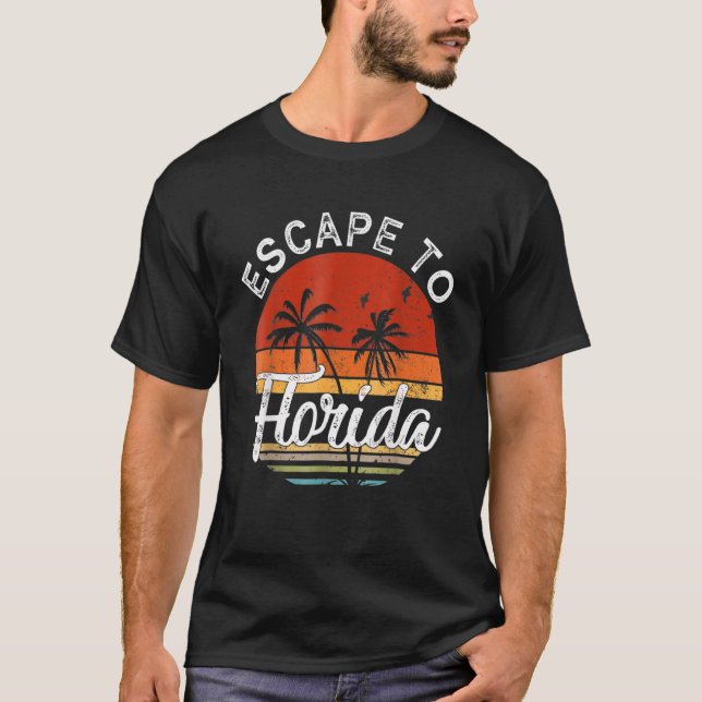Camiseta Desantis Escape A Florida Vinatge Funny (Anverso)