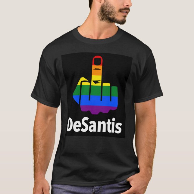 Camiseta Desantis FCK - Censurado con el dedo medio  (Anverso)