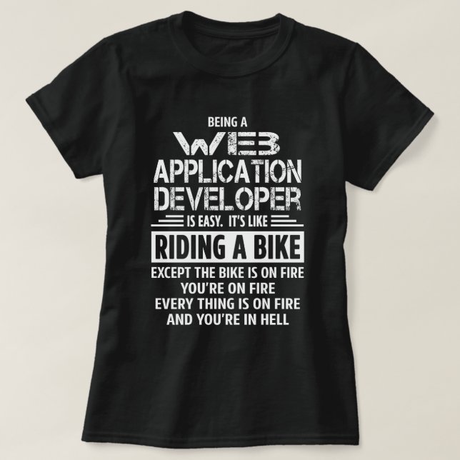 Camiseta Desarrollador de aplicaciones web (Diseño del anverso)