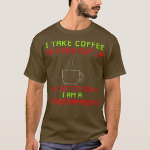 Camiseta Desarrollador de café ingeniero de software Nerd