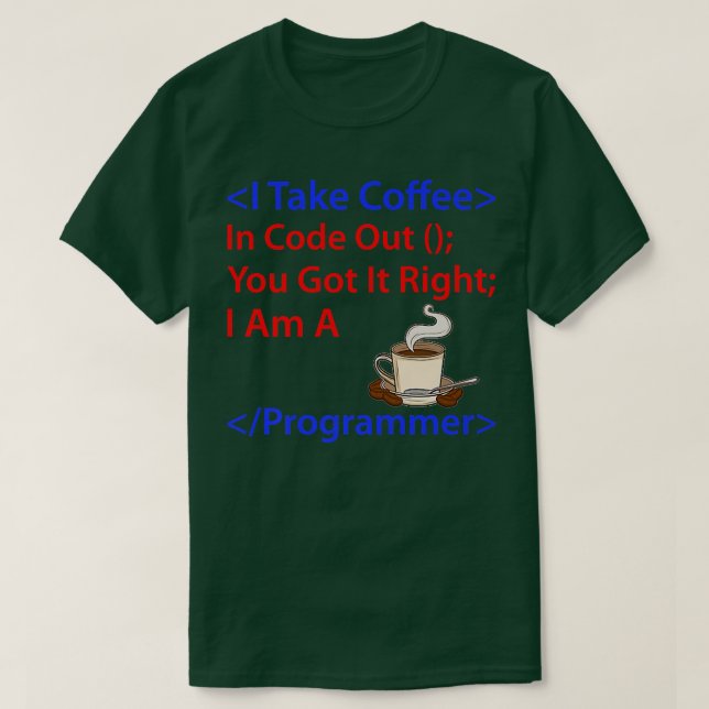 Camiseta Desarrollador de café ingeniero de software Nerd (Diseño del anverso)