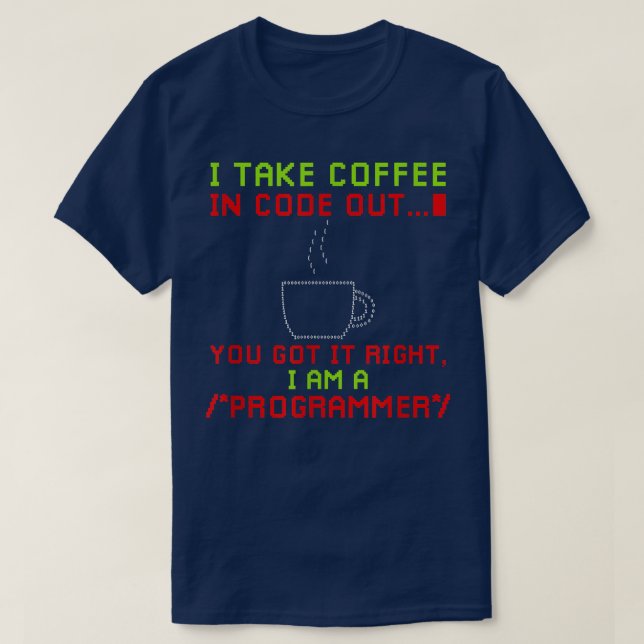 Camiseta Desarrollador de café ingeniero de software Nerd (Diseño del anverso)