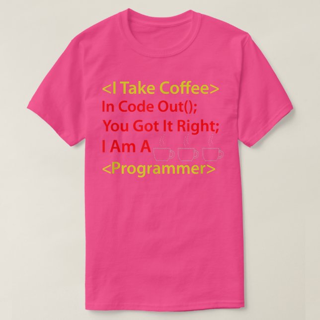 Camiseta Desarrollador de café ingeniero de software Nerd (Diseño del anverso)
