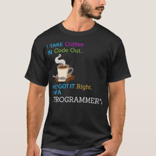 Camiseta Desarrollador de café ingeniero de software Nerd