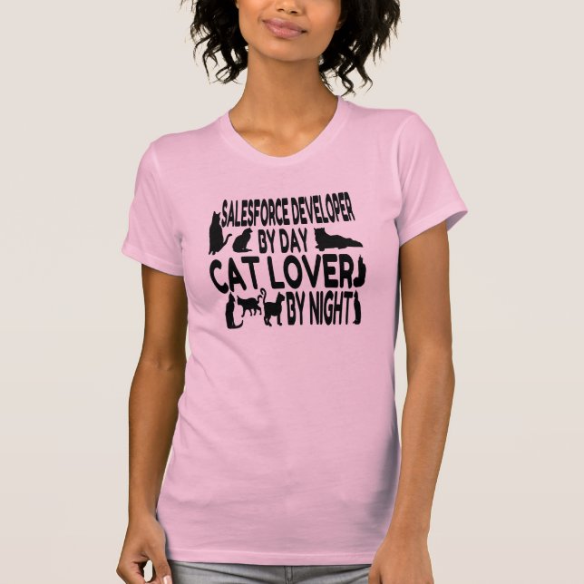 Camiseta Desarrollador de Cat Lover Salesforce (Anverso)