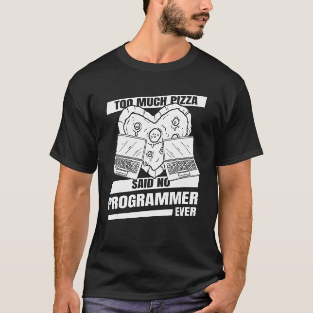 Camiseta Desarrollador de código Ingeniero de software Pizz (Anverso)