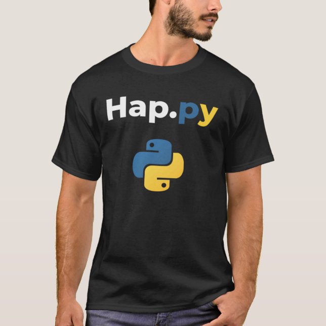 Camiseta Desarrollador de Hap py Python (Anverso)