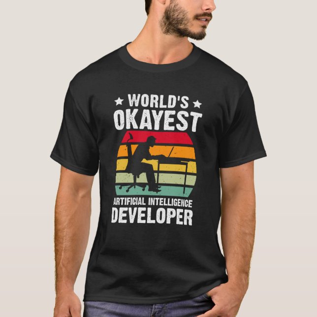 Camiseta Desarrollador de Inteligencia Artificial Más o Men (Anverso)