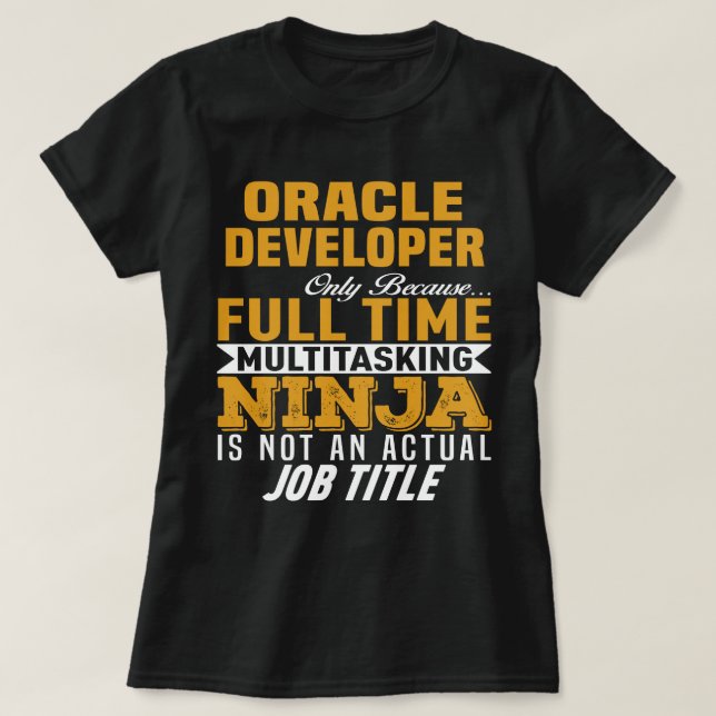 Camiseta Desarrollador de Oracle (Diseño del anverso)
