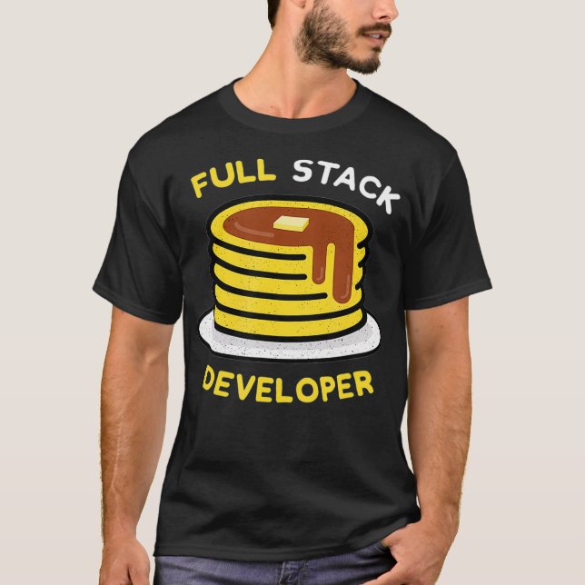 Camiseta Desarrollador De Pila Completa - Funny Programador (Anverso)