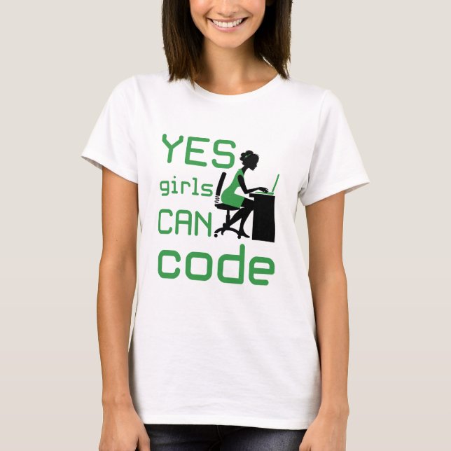 Camiseta Desarrollador de programadores de sí Chicas pueden (Anverso)