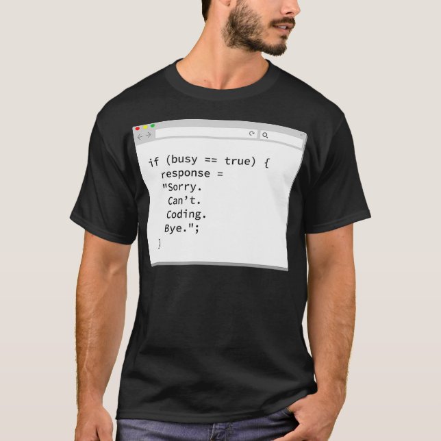 Camiseta Desarrollador de programadores informáticos SORRY  (Anverso)