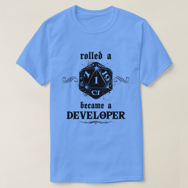 Camiseta Desarrollador de Rollo desafortunado (Diseño del anverso)