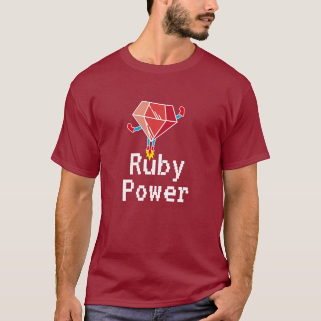 Camiseta Desarrollador de rubíes de Ror del poder de rubíes (Anverso)