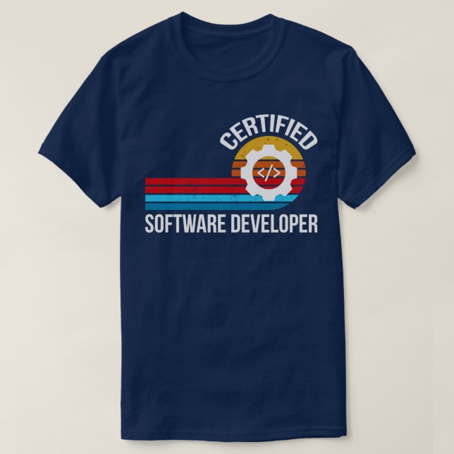 Camiseta Desarrollador de software certificado (Diseño del anverso)