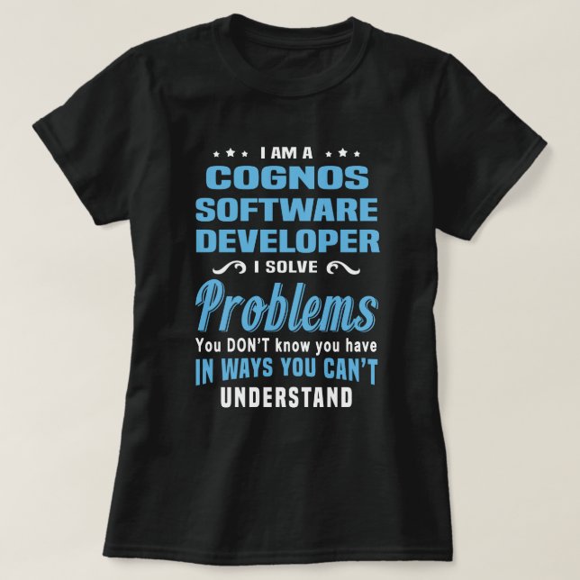 Camiseta Desarrollador de software Cognos (Diseño del anverso)