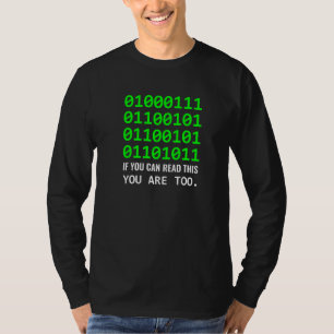Camiseta Desarrollador de software de código binario de com