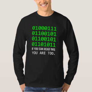 Camiseta Desarrollador de software de código binario de com