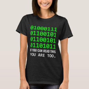 Camiseta Desarrollador de software de código binario de com