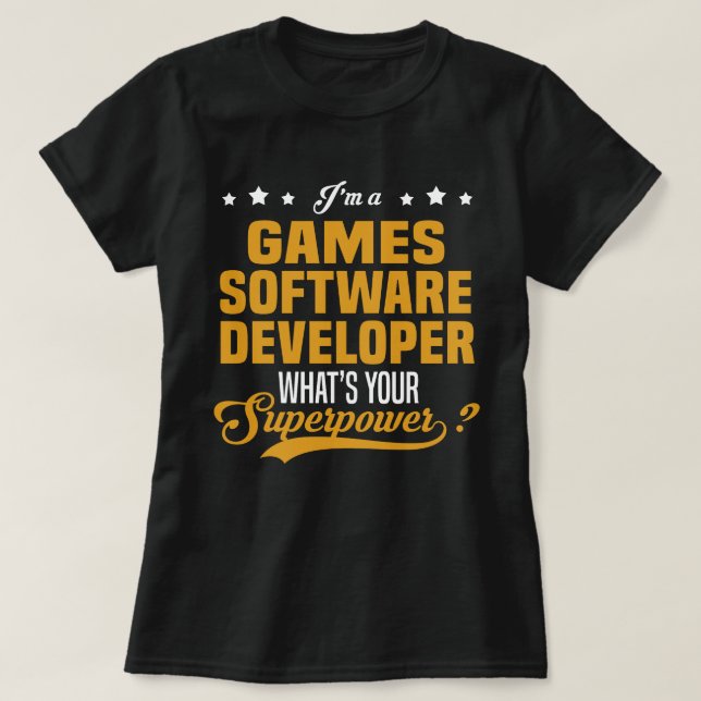 Camiseta Desarrollador de software de juegos (Diseño del anverso)