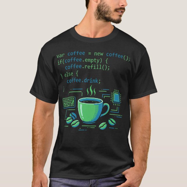 Camiseta Desarrollador de Software de Programa de Bebida de (Anverso)