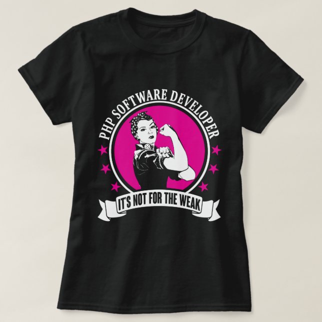 Camiseta Desarrollador de software PHP (Diseño del anverso)
