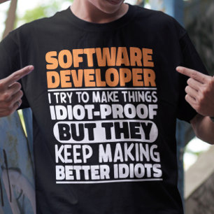 Camiseta Desarrollador de software que intento hacer que la