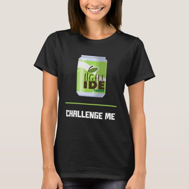 Camiseta Desarrollador de Software Tema IDE Ligero Desafío  (Anverso)