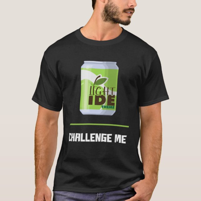 Camiseta Desarrollador de Software Tema IDE Ligero Desafío  (Anverso)