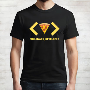 Camiseta Desarrollador FullSnack - Código y pizza