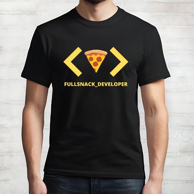 Camiseta Desarrollador FullSnack - Código y pizza (Subido por el creador)