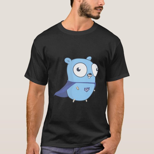 Camiseta Desarrollador Go Super Golang (Anverso)