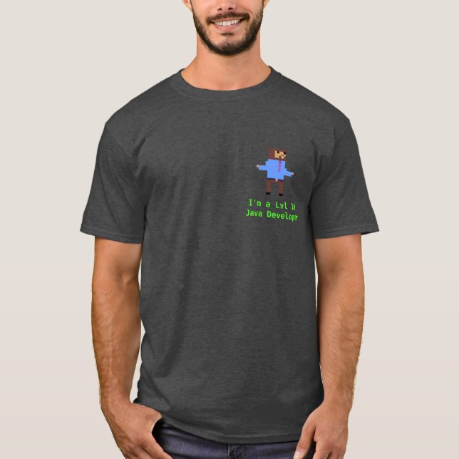 Camiseta Desarrollador Java Lvl 10 (Anverso)