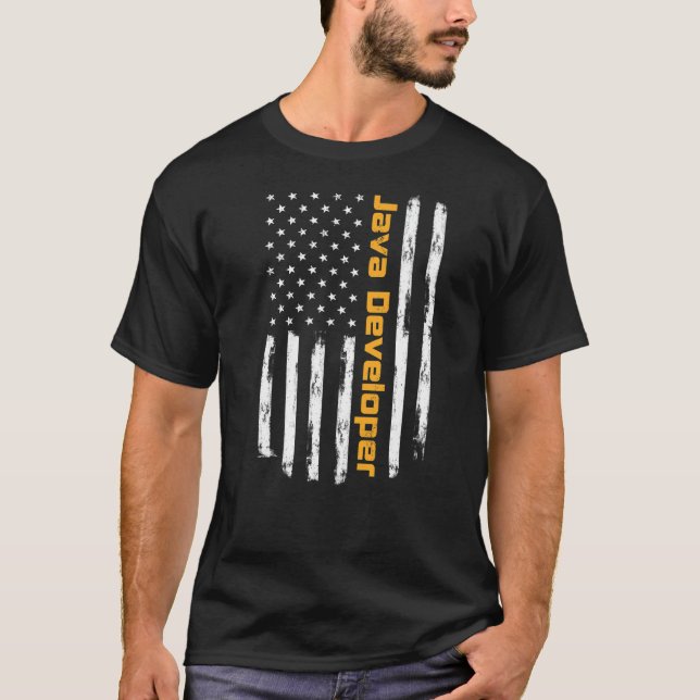 Camiseta Desarrollador Java Orgulloso Carrer Positivo Vinta (Anverso)