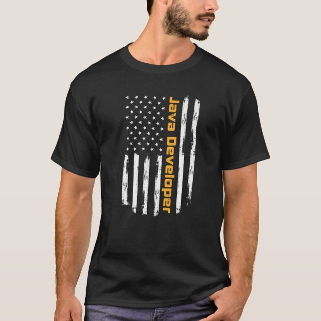 Camiseta Desarrollador Java Orgulloso Carrer Positivo Vinta (Anverso)