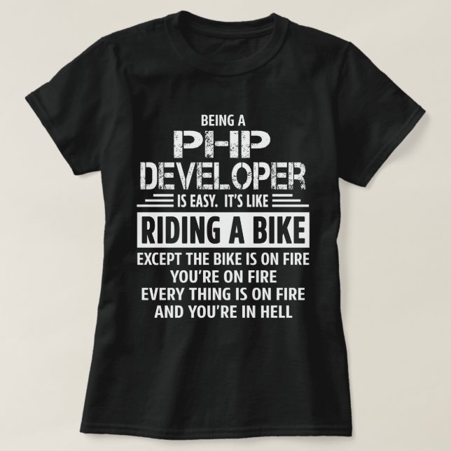 Camiseta Desarrollador PHP (Diseño del anverso)
