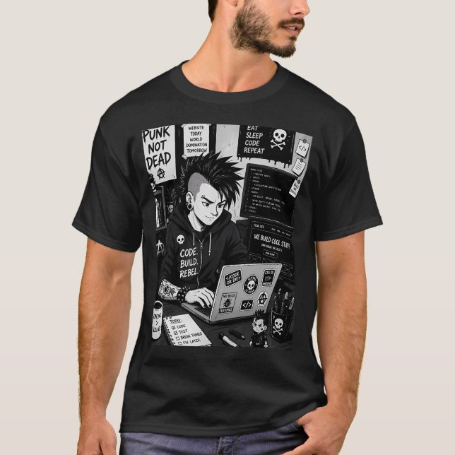 Camiseta Desarrollador Punk (Anverso)